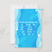 愛と人生と友情についての引用文 サンキューカード (正面)