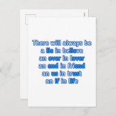 愛と人生と友情についての引用文 シーズンポストカード (正面/裏面)