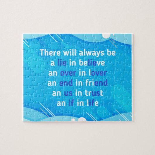 愛と人生と友情についての引用文 ジグソーパズル (横)