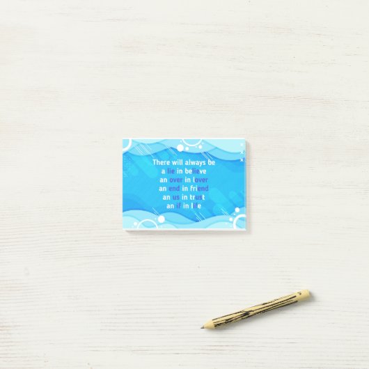 愛と人生と友情についての引用文 ポストイット (デスク上)