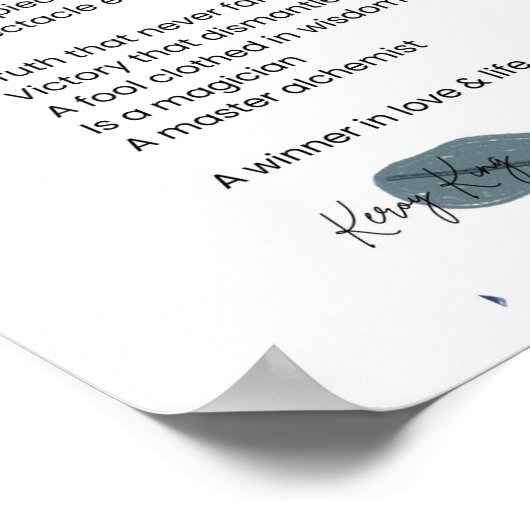 愛と人生の詩やる気を起こさせるに勝つ ポスター (角)