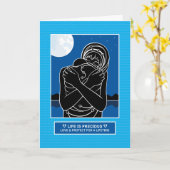 愛と保護2_グリーティングカード カード (黄色い花)