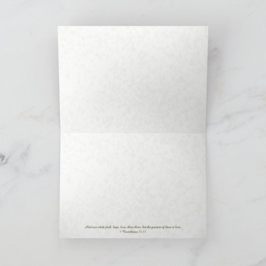 愛と信仰のノートカード – 1コリント13 ノートカード (内部)