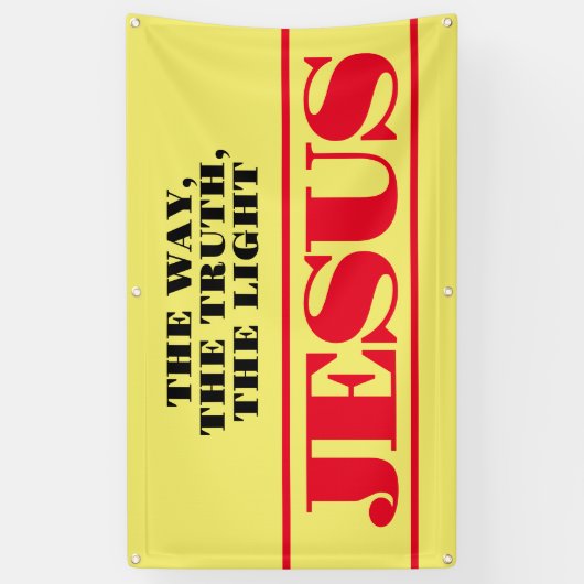 愛と信仰のメッセージを広める 横断幕 (縦)