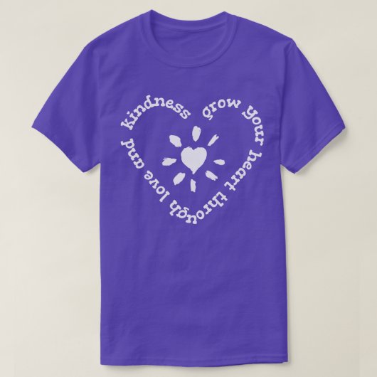 愛と優しさでハートを育てる Tシャツ (デザイン正面)