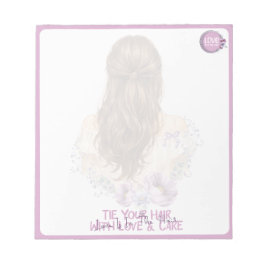 愛と優しさで髪を結ぶ フローラル ブティック ノートパッド