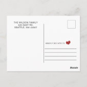 愛と優しさを広めるかわいい写真バレンタインデー ポストカード (裏面)