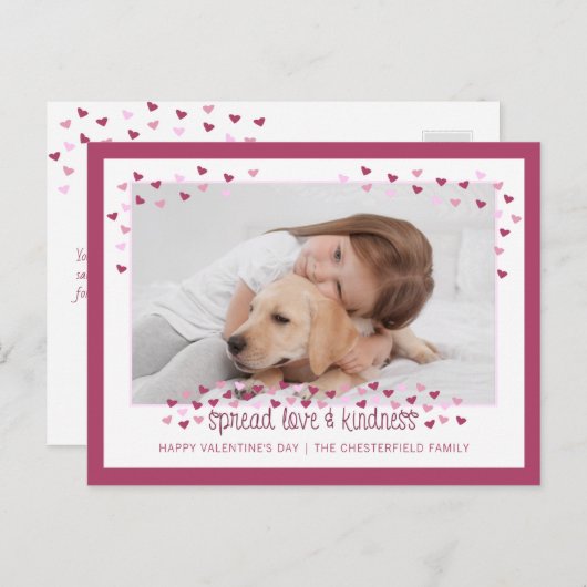 愛と優しさバレンタインを広める シーズンポストカード (正面/裏面)