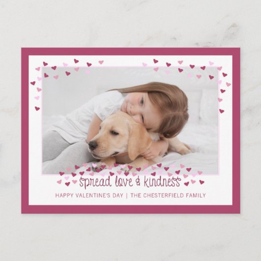 愛と優しさバレンタインを広める シーズンポストカード (正面)