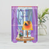 愛と光のバタフライナイト　ランプウエディング 招待状 (スタンド正面)