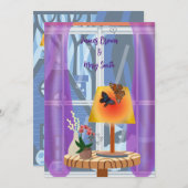 愛と光のバタフライナイト　ランプウエディング 招待状 (正面/裏面)