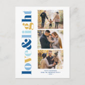 「愛と光」のギャラリー3枚の写真ハヌカー シーズンポストカード (正面)