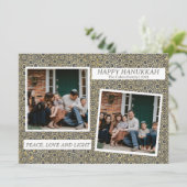 愛と光 |エレガントハヌカー家族2枚の写真 シーズンカード (スタンド正面)