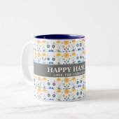 愛と光 |シンプルハヌカエレガントファミリー ツートーンマグカップ (正面左)