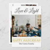 愛と光 |ハヌカシンプルー家の写真 シーズンカード (正面/裏面)