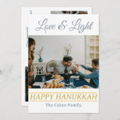 愛と光 |ハヌカシンプルー家の写真 シーズンカード (正面/裏面)