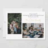 愛と光 |ハヌカシンプルー家の写真 シーズンカード (裏面)