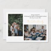 愛と光 |ハヌカシンプルー家の写真 シーズンカード (裏面)