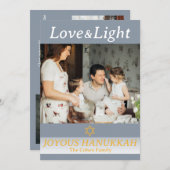 愛と光 |ハヌカシンプルー家の写真 シーズンカード (正面/裏面)