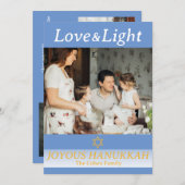 愛と光 |ハヌカシンプルー家の写真 シーズンカード (正面/裏面)