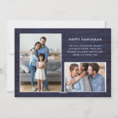 愛と光|ハヌカブルーフォトグ素朴リッド シーズンカード (裏面)