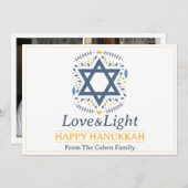 愛と光 |ハヌカー家の写真コラージュ シーズンカード (正面/裏面)