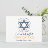 愛と光 |ハヌカー家の写真コラージュ シーズンカード (スタンド正面)