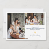 愛と光 |ハヌカー家の写真コラージュ シーズンカード (裏面)