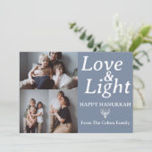 愛と光 |ハヌカー家の写真コラージュ シーズンカード (スタンド正面)