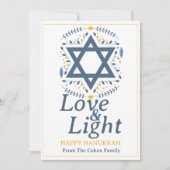 愛と光 |ハヌカー家の写真コラージュ シーズンカード (正面)