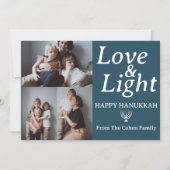愛と光 |ハヌカー家の写真コラージュ シーズンカード (正面)