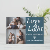 愛と光 |ハヌカー家の写真コラージュ シーズンカード (スタンド正面)