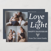 愛と光 |ハヌカー家の写真コラージュ シーズンカード (正面/裏面)