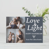 愛と光 |ハヌカー家の写真コラージュ シーズンカード (スタンド正面)