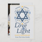 愛と光 |ハヌカー家の写真コラージュ シーズンカード (正面/裏面)