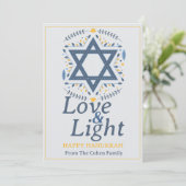 愛と光 |ハヌカー家の写真コラージュ シーズンカード (スタンド正面)