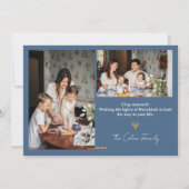 愛と光 |ハヌカー家の写真コラージュ シーズンカード (裏面)