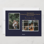 愛と光 |ハヌカー家族の写真コラージュ シーズンカード (裏面)