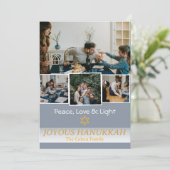 愛と光 |ハヌカー家族の写真コラージュ シーズンカード (スタンド正面)