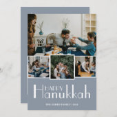 愛と光 |ハヌカー家族の写真コラージュ シーズンカード (正面/裏面)