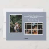 愛と光 |ハヌカー家族の写真コラージュ シーズンカード (裏面)