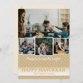 愛と光 |ハヌカー家族の写真コラージュ シーズンカード (正面/裏面)