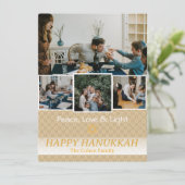 愛と光 |ハヌカー家族の写真コラージュ シーズンカード (スタンド正面)