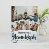愛と光 |ハヌカー家族の写真コラージュ シーズンカード (スタンド正面)