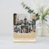 愛と光 |ハヌカー家族の写真コラージュ シーズンポストカード (スタンド正面)