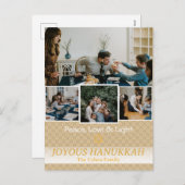愛と光 |ハヌカー家族の写真コラージュ シーズンポストカード (正面/裏面)