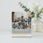 愛と光 |ハヌカー家族の写真コラージュ シーズンポストカード (スタンド正面)