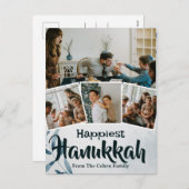 愛と光 |ハヌカー家族の写真コラージュ シーズンポストカード (正面/裏面)