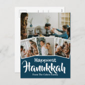 愛と光 |ハヌカー家族の写真コラージュ シーズンポストカード (正面/裏面)