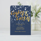 愛と光 |フォイルフェイク《写真》ぼけ味ハヌカー夕食会 招待状 (スタンド正面)